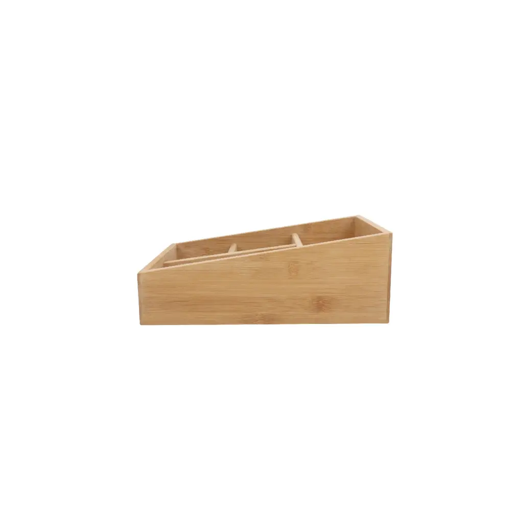 Bamboo Storage Box with 4 Slots - Furniture > Office > Storage Cabinets