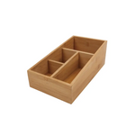 Bamboo Storage Box with 4 Slots - Furniture > Office > Storage Cabinets