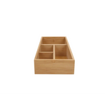 Bamboo Storage Box with 4 Slots - Furniture > Office > Storage Cabinets
