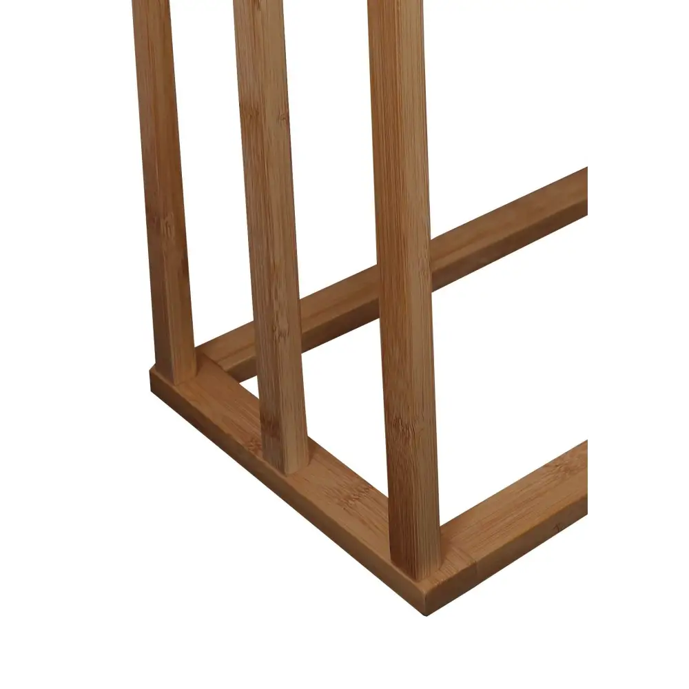 Bamboo Towel Bar Holder Rack 3-Tier Freestanding for Bathroom and Bedroom - Furniture > Bathroom