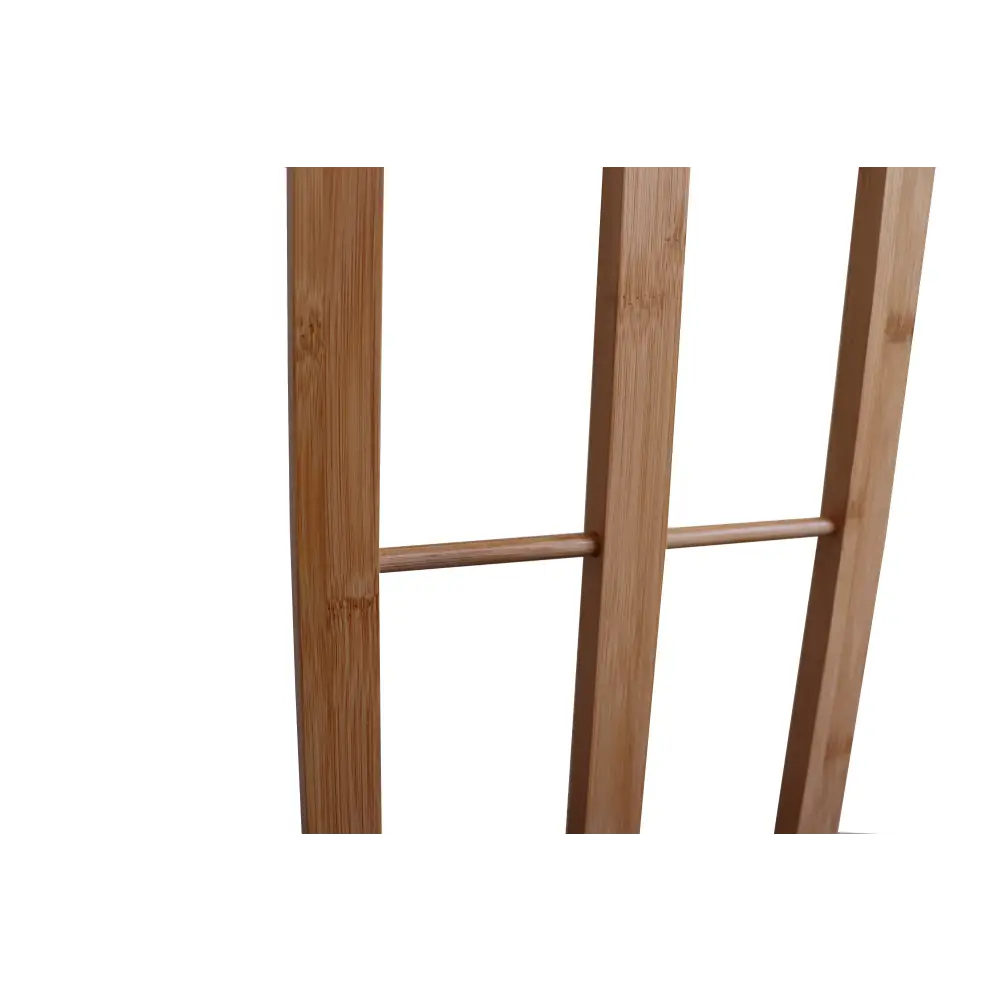 Bamboo Towel Bar Metal Holder Rack 3-Tier Freestanding for Bathroom and Bedroom - Furniture > Bathroom