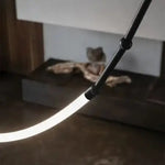 BAMDECOR Minimalistic Retro LED Minimalism Designer Lustre Hanging Lamps Slender-Shape LED Pendant Light (Black) - Home