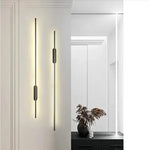 BAMDECOR Modern Minimalist Wall Light Long Tube LED Black Bedside Sconces Wall Lights with with Acrylic Shade Wall