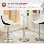 Bar Stools Kitchen Bar Stool Leather Barstools Swivel Gas Lift Counter Chairs x2 BS8403 Black - Furniture > Bar Stools