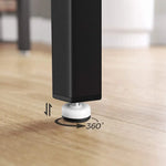 Bar Table with Solid Metal Frame and Wood Look 120 x 60 x 90 cm - Furniture > Living Room