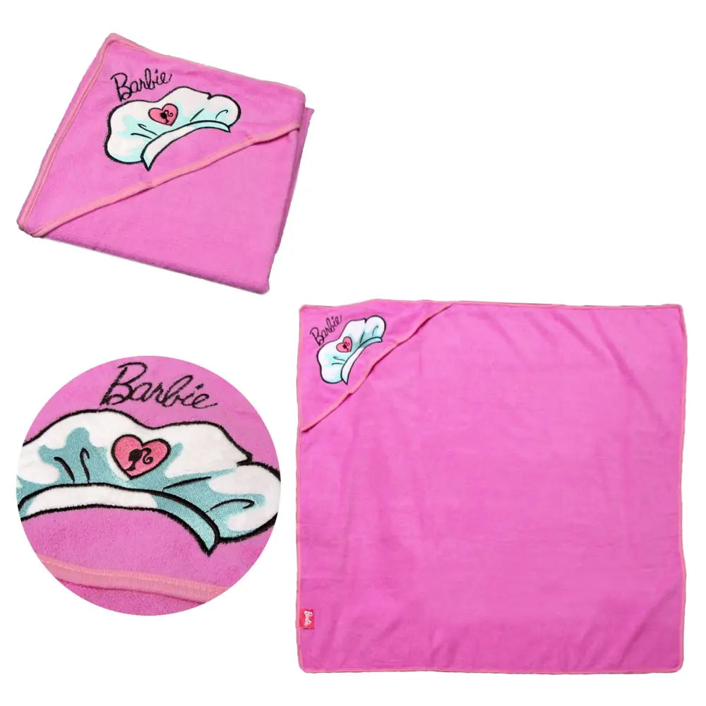 Barbie Embroidered Microfiber Hooded Towel - Home & Garden > Bathroom Accessories