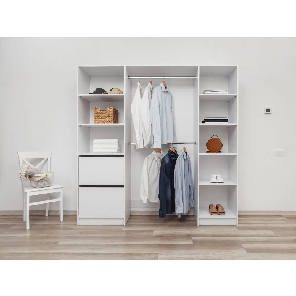 BASEL 2M WALK IN WARDROBE KIT - CLASSIC - Home & Garden > Storage > Clothing & Wardrobe Storage