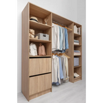 BASEL 2M WALK IN WARDROBE KIT - CLASSIC - NATURAL OAK - Home & Garden > Storage > Clothing & Wardrobe Storage