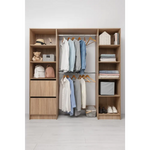 BASEL 2M WALK IN WARDROBE KIT - CLASSIC - NATURAL OAK - Home & Garden > Storage > Clothing & Wardrobe Storage