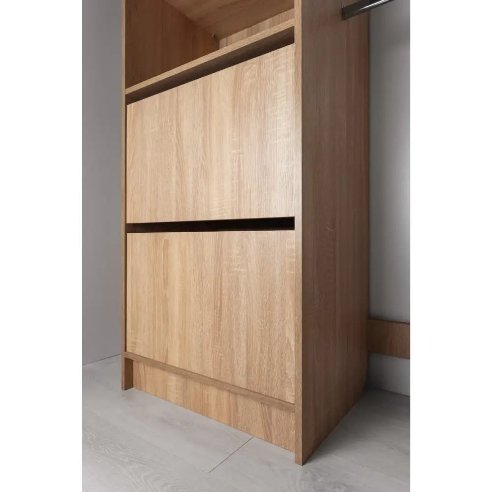 BASEL 2M WALK IN WARDROBE KIT - CLASSIC - NATURAL OAK - Home & Garden > Storage > Clothing & Wardrobe Storage