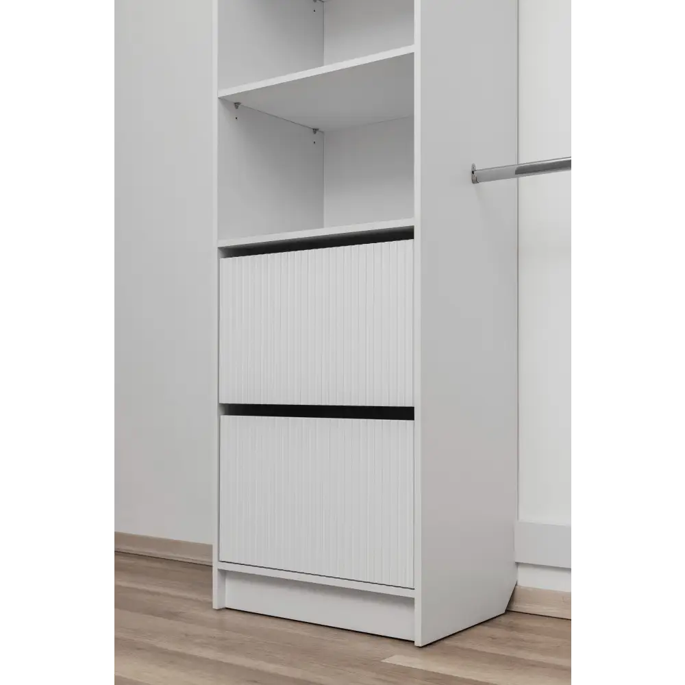 BASEL 2M WALK IN WARDROBE KIT - FLUTED - Home & Garden > Storage > Clothing & Wardrobe Storage