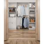 Basel Slim Round Black Walk In Wardrobe Kit - White - Home & Garden > Storage > Clothing & Wardrobe Storage