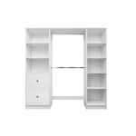 Basel Slim Round Black Walk In Wardrobe Kit - White - Home & Garden > Storage > Clothing & Wardrobe Storage