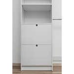 Basel Slim Round Black Walk In Wardrobe Kit - White - Home & Garden > Storage > Clothing & Wardrobe Storage