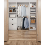 Basel VJ Panel Half Moon Black Walk In Wardrobe Kit - White - Home & Garden > Storage > Clothing & Wardrobe Storage
