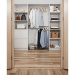 Basel VJ Panel Round Brass Walk In Wardrobe Kit - White - Home & Garden > Storage > Clothing & Wardrobe Storage