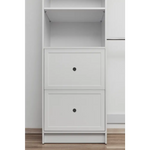 BASEL WALK IN WARDROBE KIT - WHITE - HAMPTON - ROUND BLACK - Home & Garden > Storage > Clothing & Wardrobe Storage