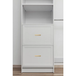 BASEL WALK IN WARDROBE KIT - WHITE - HAMPTONS - OVAL BRASS - Home & Garden > Storage > Clothing & Wardrobe Storage