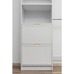 BASEL WALK IN WARDROBE KIT - WHITE - HAMPTONS - PULL BRASS - Home & Garden > Storage > Clothing & Wardrobe Storage