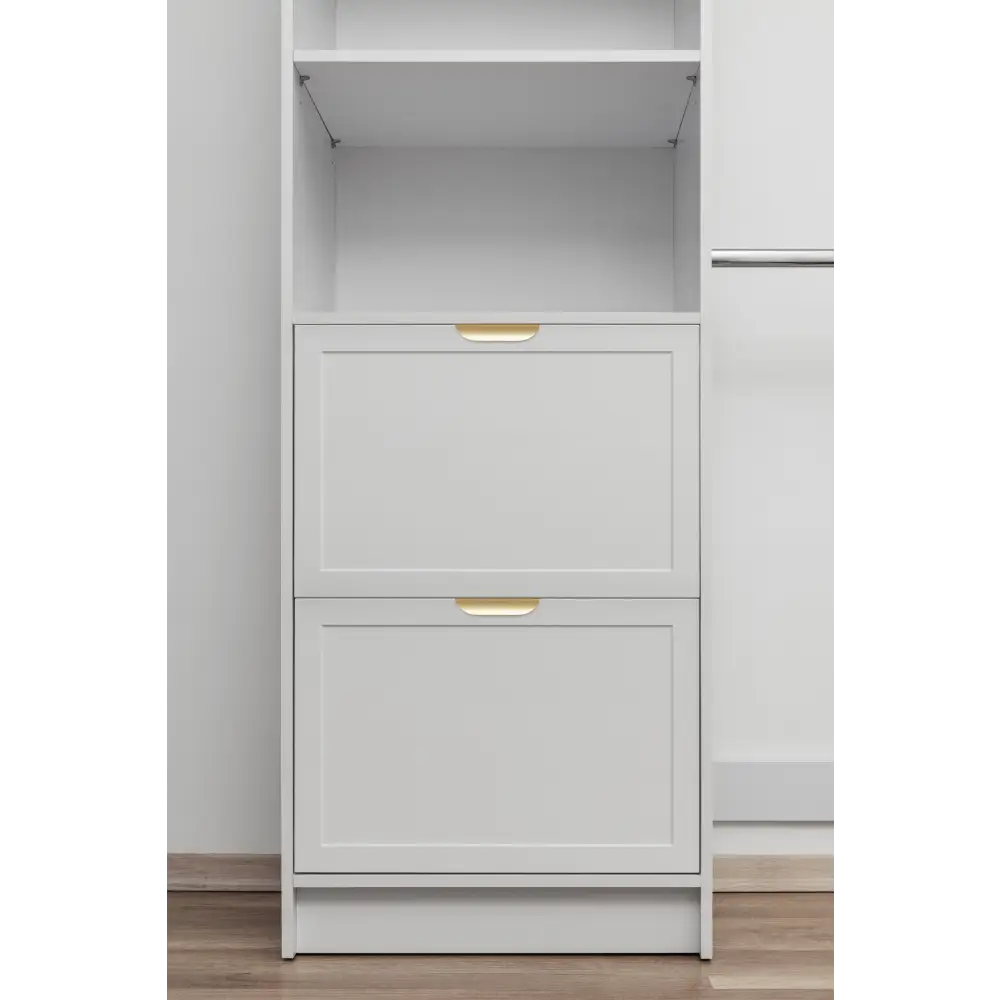 BASEL WALK IN WARDROBE KIT - WHITE - HAMPTONS - PULL BRASS - Home & Garden > Storage > Clothing & Wardrobe Storage
