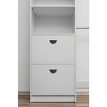BASEL WALK IN WARDROBE KIT - WHITE - SLIM - HALF MOON BLACK - Home & Garden > Storage > Clothing & Wardrobe Storage