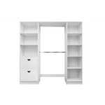 BASEL WALK IN WARDROBE KIT - WHITE - SLIM - HALF MOON BLACK - Home & Garden > Storage > Clothing & Wardrobe Storage