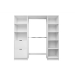 BASEL WALK IN WARDROBE KIT - WHITE - SLIM - PULL BLACK - Home & Garden > Storage > Clothing & Wardrobe Storage