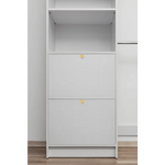 BASEL WALK IN WARDROBE KIT - WHITE - SLIM - ROUND BRASS - Home & Garden > Storage > Clothing & Wardrobe Storage