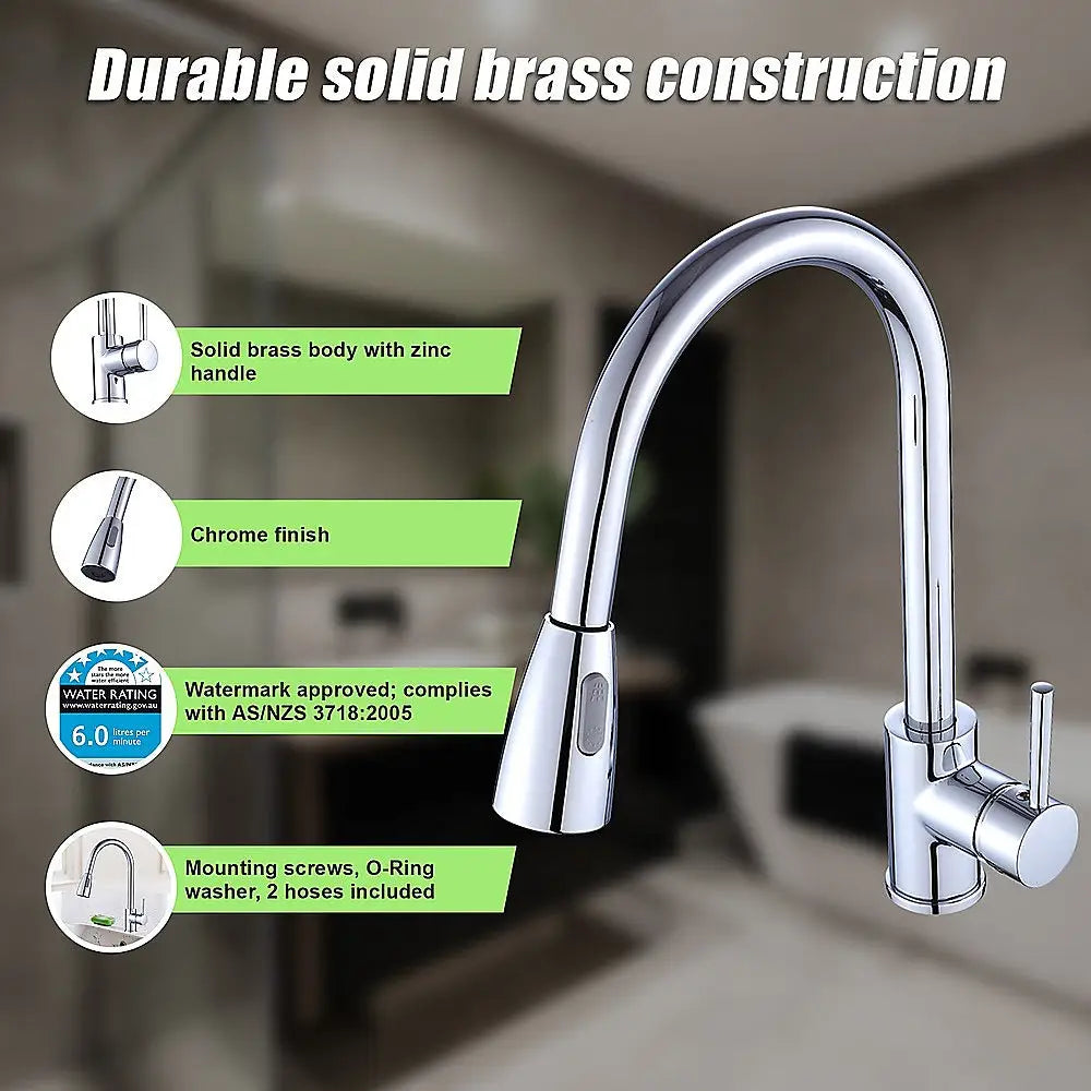 Basin Mixer Pull-Down Tap Faucet -Kitchen Laundry Bathroom Sink - Furniture > Bathroom > Tap & Sink Accessories