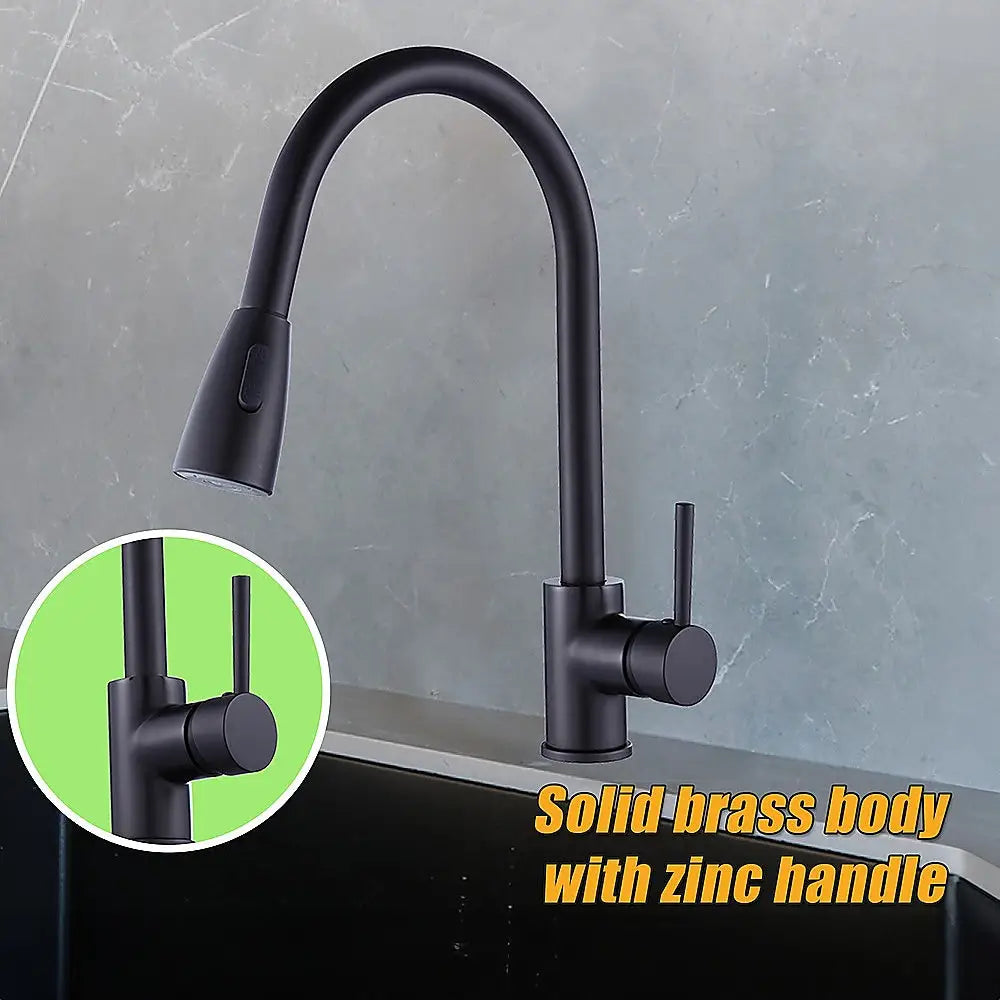 Basin Mixer Pull-Down Tap Faucet -Kitchen Laundry Bathroom Sink - Furniture > Bathroom > Tap & Sink Accessories
