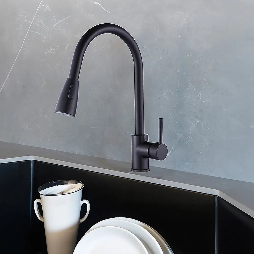 Basin Mixer Pull-Down Tap Faucet -Kitchen Laundry Bathroom Sink - Furniture > Bathroom > Tap & Sink Accessories