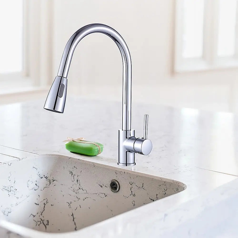 Basin Mixer Pull-Down Tap Faucet -Kitchen Laundry Bathroom Sink - Furniture > Bathroom > Tap & Sink Accessories