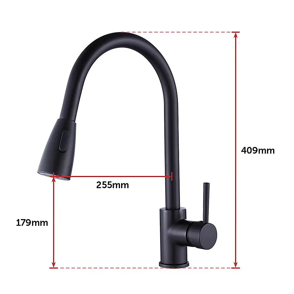 Basin Mixer Pull-Down Tap Faucet -Kitchen Laundry Bathroom Sink - Furniture > Bathroom > Tap & Sink Accessories