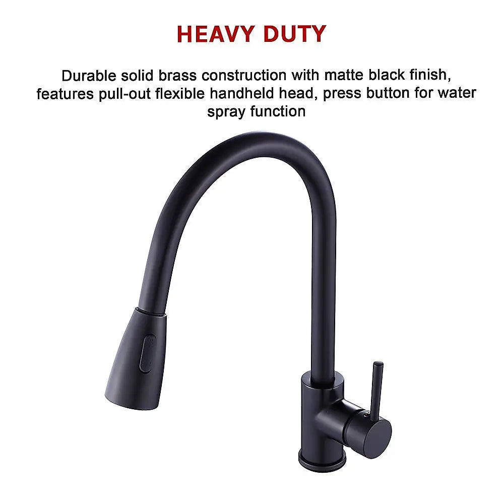Basin Mixer Pull-Down Tap Faucet -Kitchen Laundry Bathroom Sink - Furniture > Bathroom > Tap & Sink Accessories