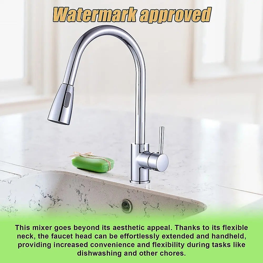 Basin Mixer Pull-Down Tap Faucet -Kitchen Laundry Bathroom Sink - Furniture > Bathroom > Tap & Sink Accessories