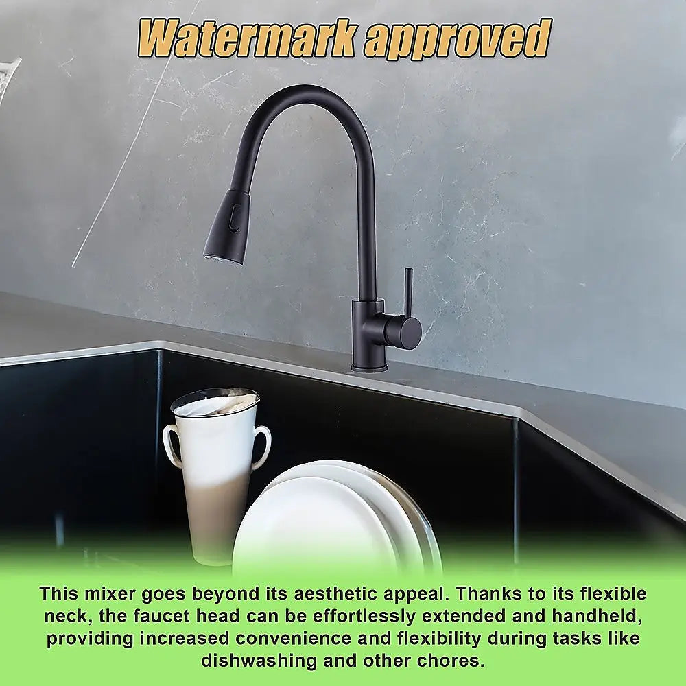 Basin Mixer Pull-Down Tap Faucet -Kitchen Laundry Bathroom Sink - Furniture > Bathroom > Tap & Sink Accessories