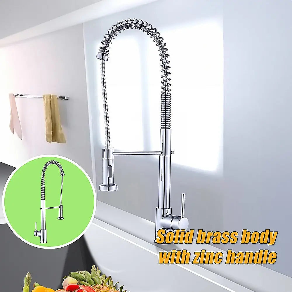 Basin Mixer Pull-Out Kitchen Tap Faucet Laundry Sink - Furniture > Bathroom > Tap & Sink Accessories