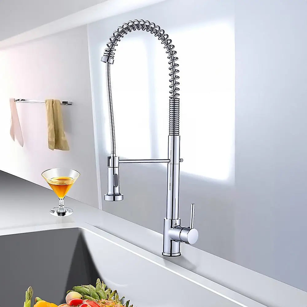Basin Mixer Pull-Out Kitchen Tap Faucet Laundry Sink - Furniture > Bathroom > Tap & Sink Accessories