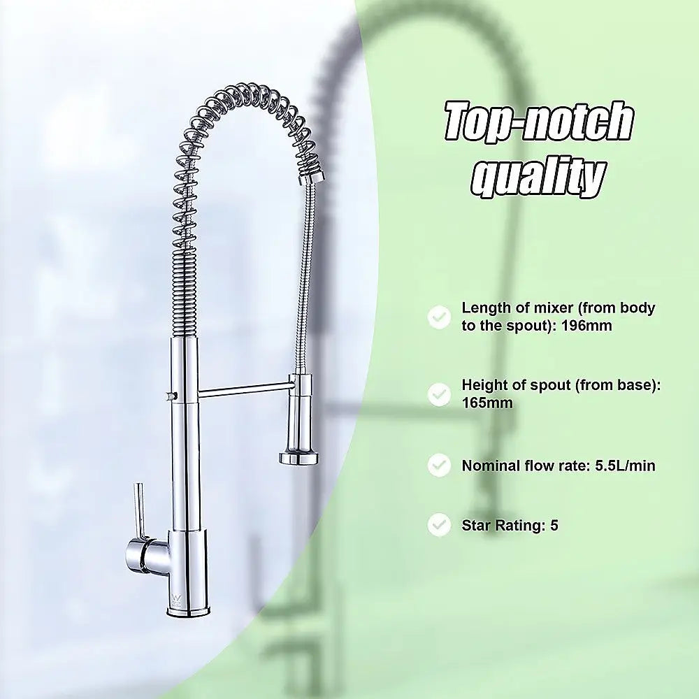 Basin Mixer Pull-Out Kitchen Tap Faucet Laundry Sink - Furniture > Bathroom > Tap & Sink Accessories