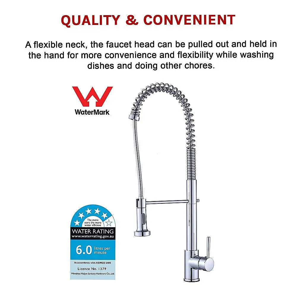 Basin Mixer Pull-Out Kitchen Tap Faucet Laundry Sink - Furniture > Bathroom > Tap & Sink Accessories