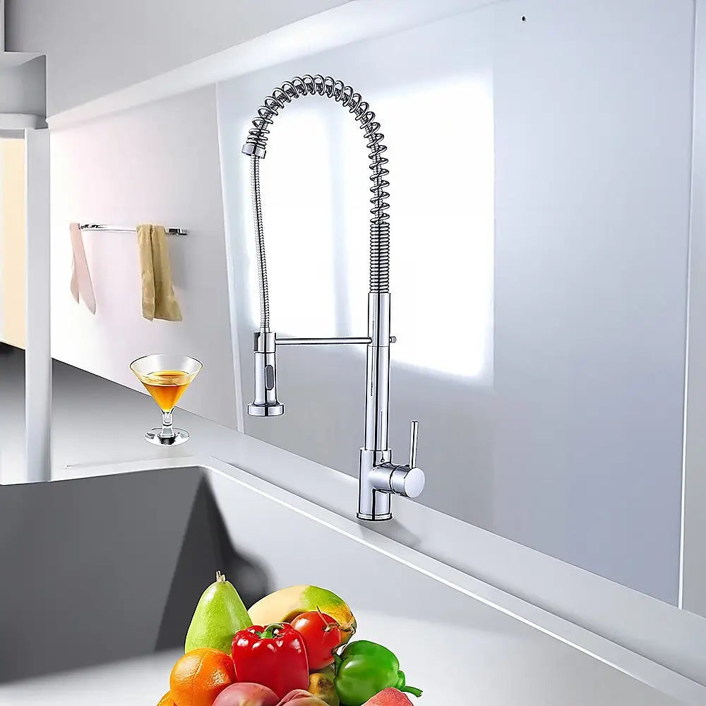 Basin Mixer Pull-Out Kitchen Tap Faucet Laundry Sink - Furniture > Bathroom > Tap & Sink Accessories