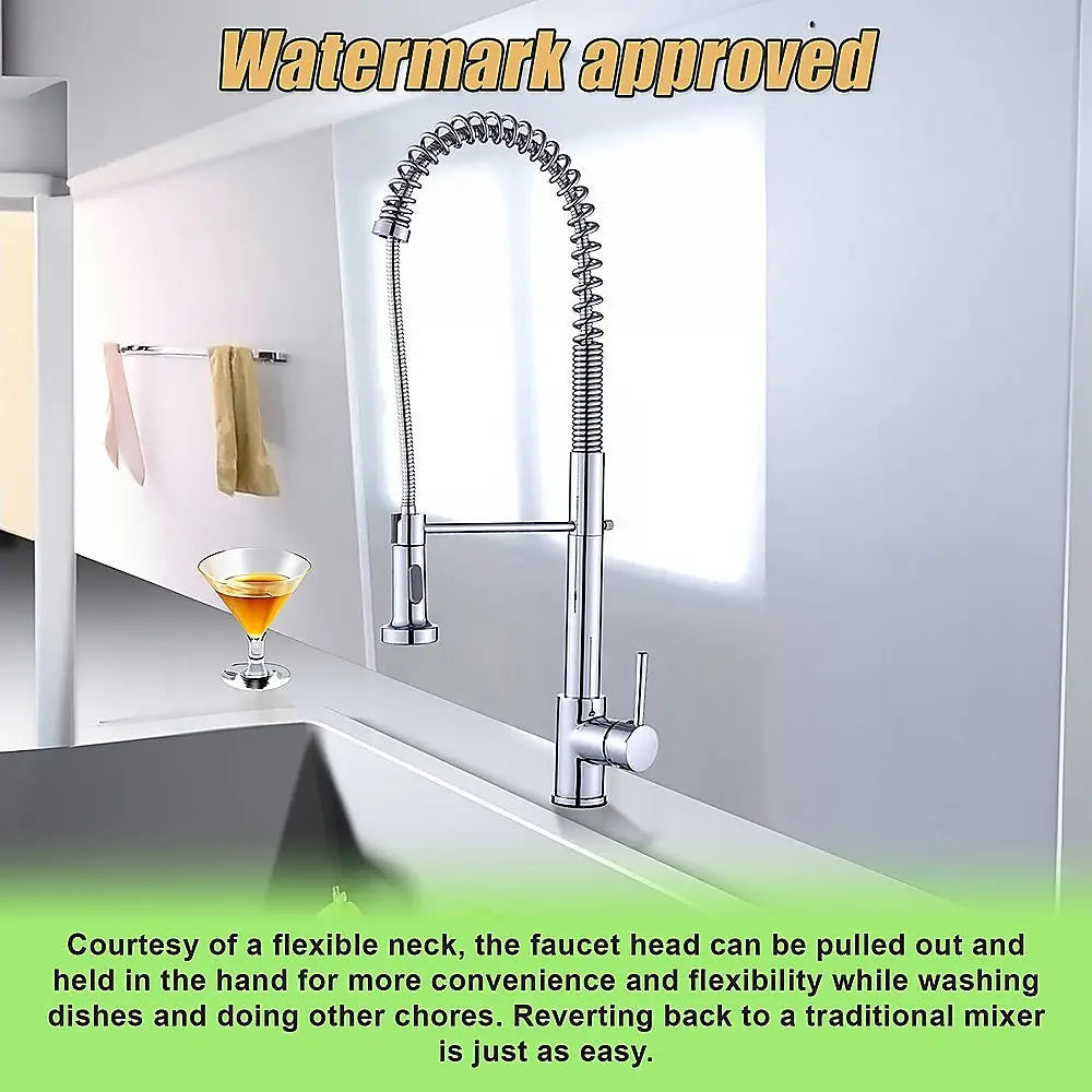 Basin Mixer Pull-Out Kitchen Tap Faucet Laundry Sink - Furniture > Bathroom > Tap & Sink Accessories