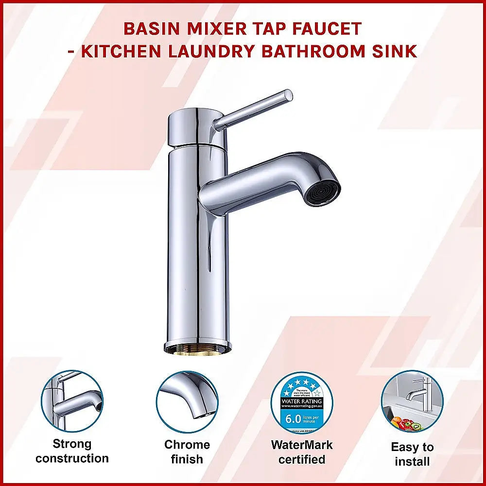 Basin Mixer Tap Faucet -Kitchen Laundry Bathroom Sink - Furniture > Bathroom > Tap & Sink Accessories