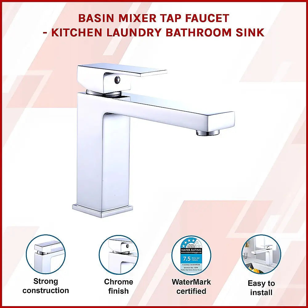 Basin Mixer Tap Faucet -Kitchen Laundry Bathroom Sink - Furniture > Bathroom > Tap & Sink Accessories