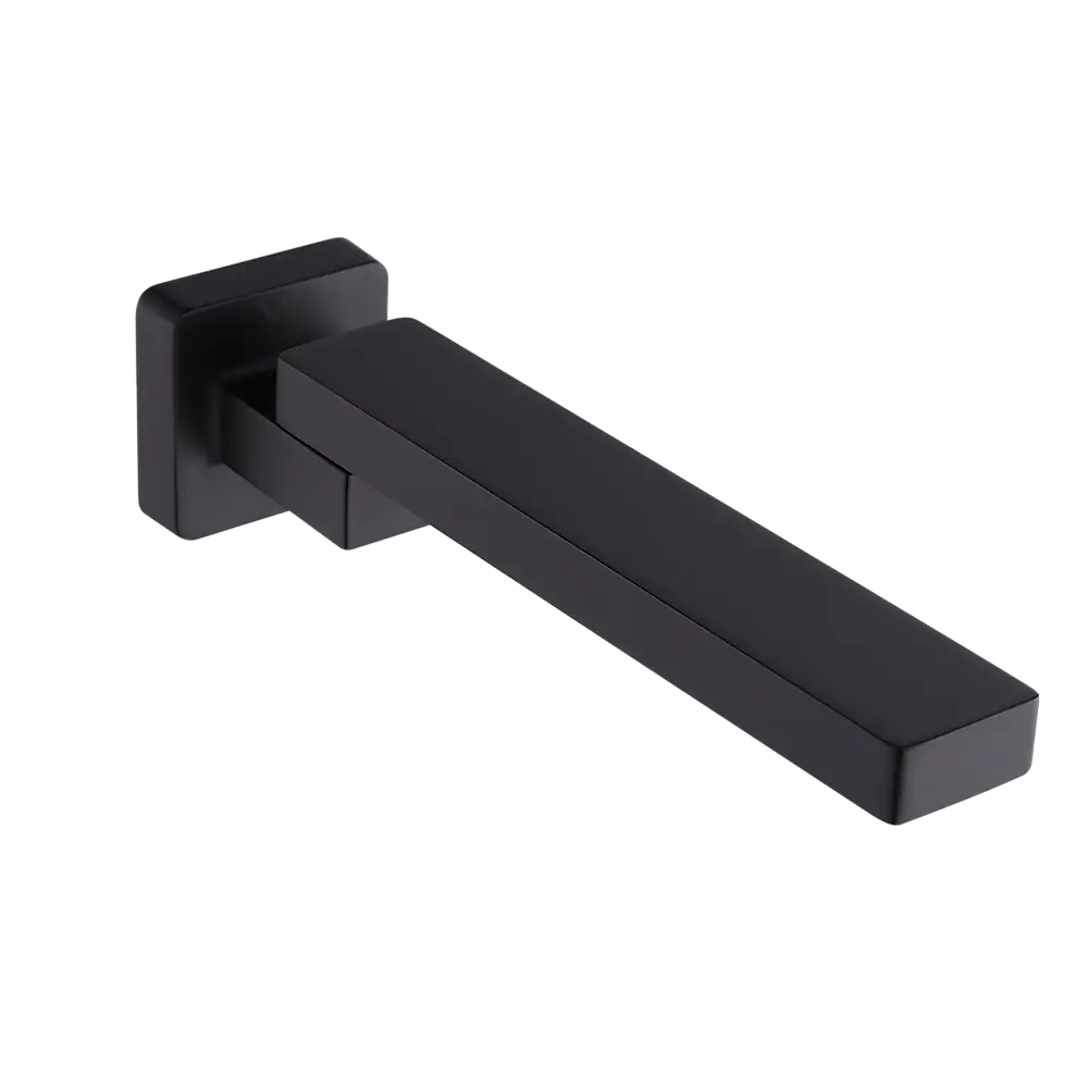 Bath In Wall Swivel Spout in Matte Black - Furniture > Bathroom > Bathtubs