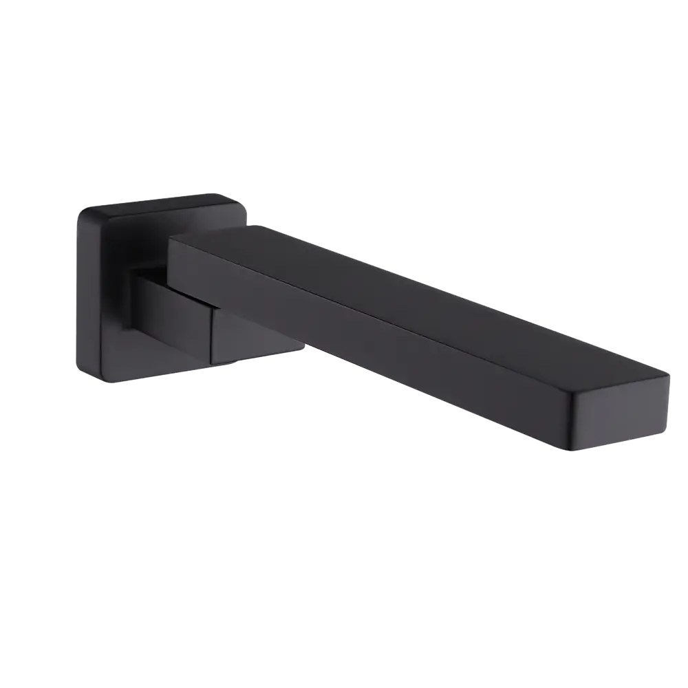Bath In Wall Swivel Spout in Matte Black - Furniture > Bathroom > Bathtubs