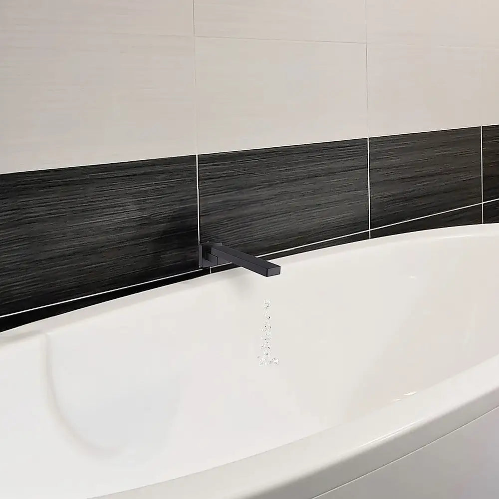 Bath In Wall Swivel Spout in Matte Black - Furniture > Bathroom > Bathtubs