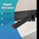 Bath In Wall Swivel Spout in Matte Black - Furniture > Bathroom > Bathtubs