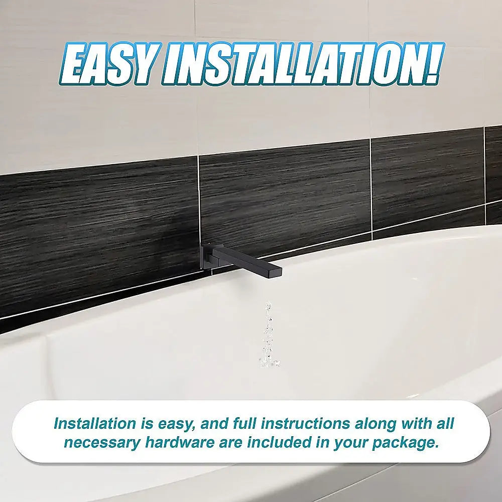 Bath In Wall Swivel Spout in Matte Black - Furniture > Bathroom > Bathtubs