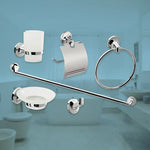 Bathroom Accessories Set 6 Piece Pack Chrome Wall Mounted Easy Fittings - Home & Garden > DIY > Kitchen & Bathroom DIY